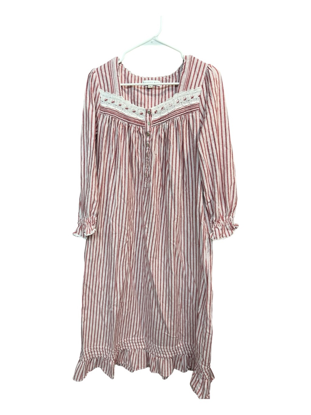 Eileen West Womens Cotton Flannel Long Sleeve Waltz Gown Size Small